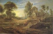 Peter Paul Rubens Landscape with a Watering Place (mk05) china oil painting reproduction